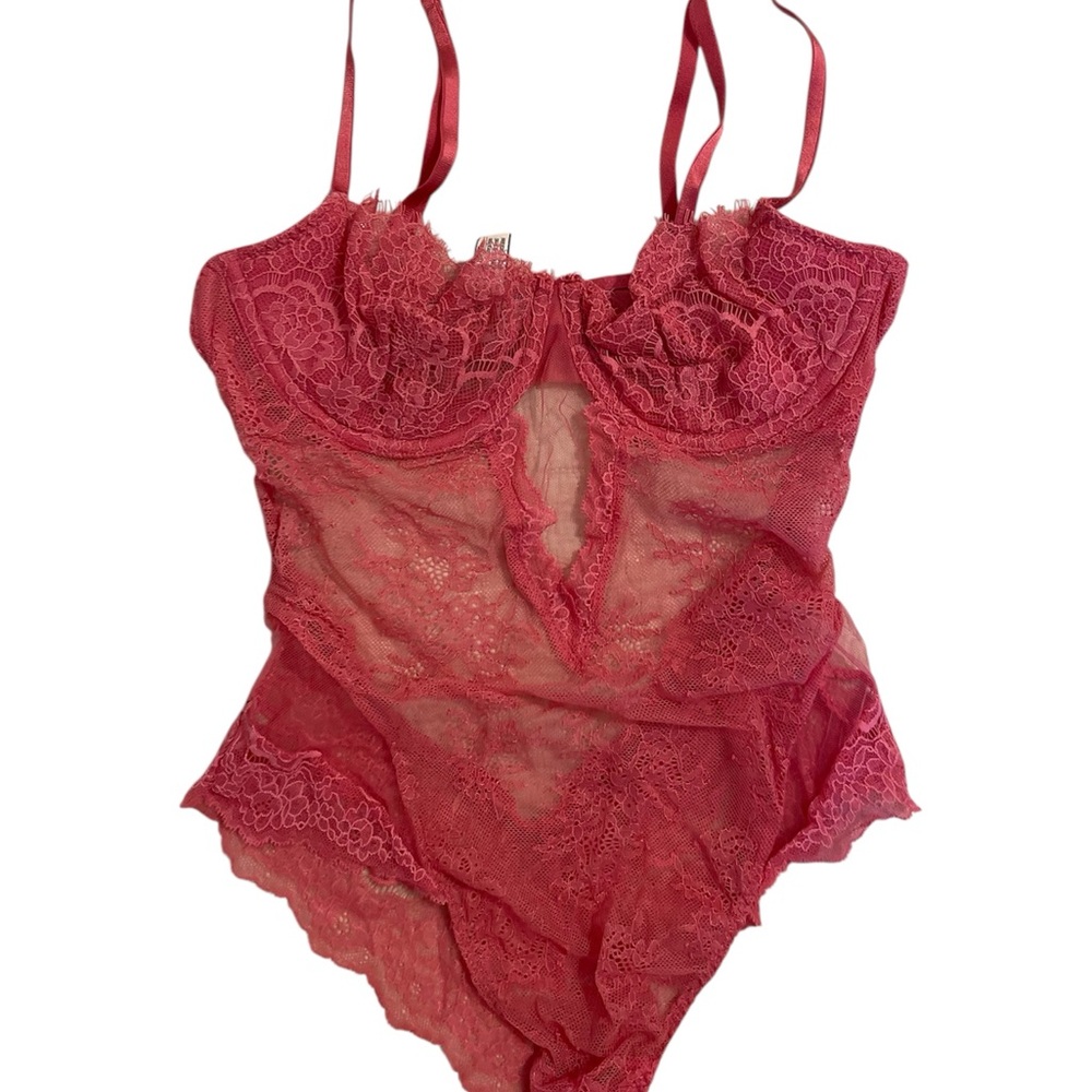 Victoria's Secret Rosy pink Lace underwire teddy